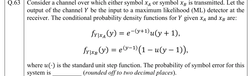 GATE 2022 EC question 63