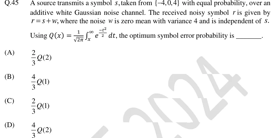 GATE 2024 EC question 45