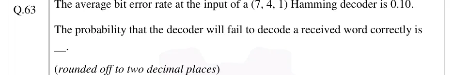 GATE 2026 EC question 63