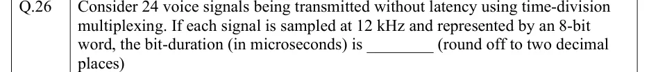 GATE 2022 IN question 26