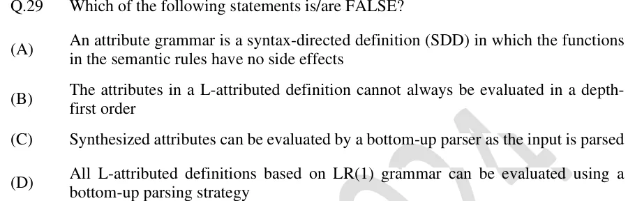 GATE 2024 CS2 question 29