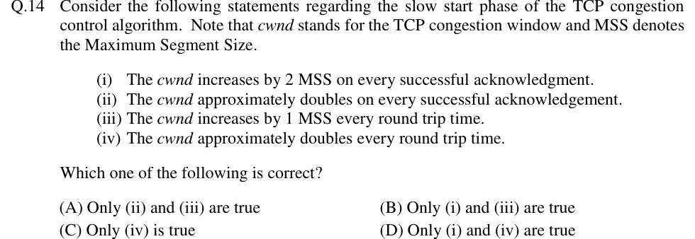 GATE 2018 CS question 14