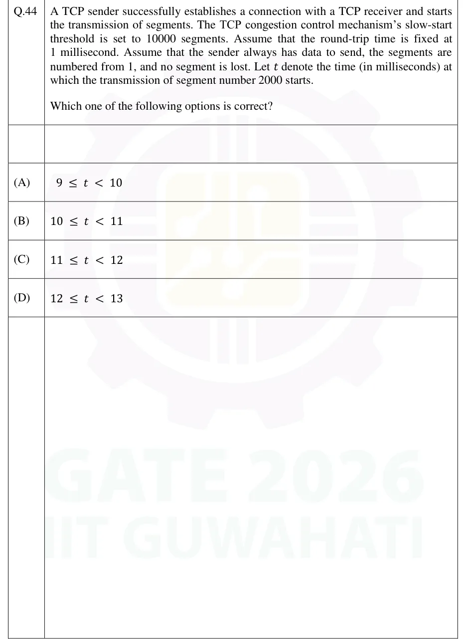 GATE 2026 CS1 question 44