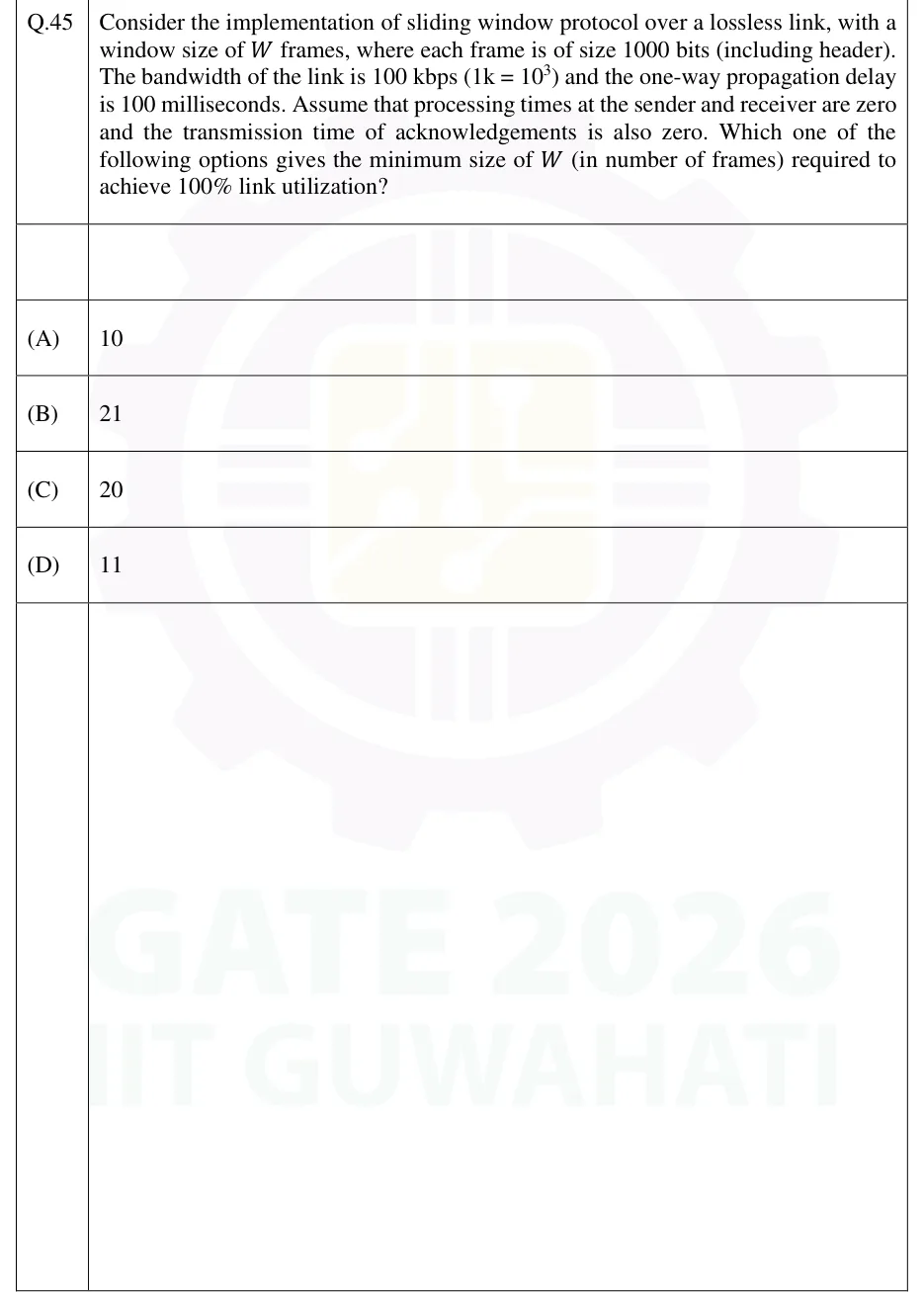 GATE 2026 CS1 question 45