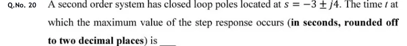 GATE 2020 IN question 20
