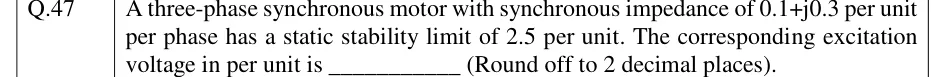 GATE 2023 EE question 47