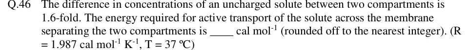 GATE 2019 BT question 46