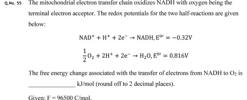 GATE 2020 BT question 55