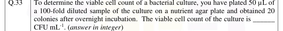 GATE 2026 BT question 33