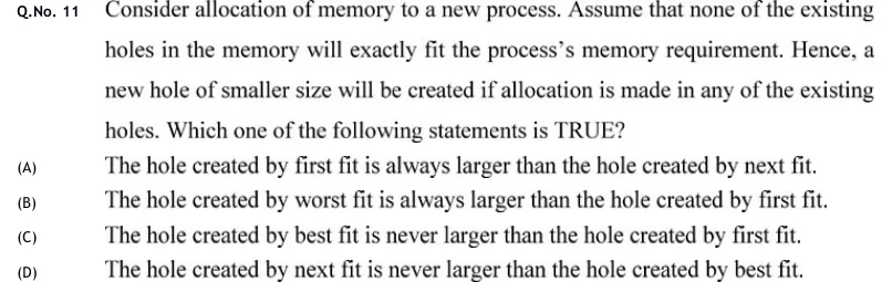 GATE 2020 CS question 11