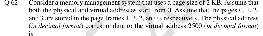 GATE 2024 CS1 question 62