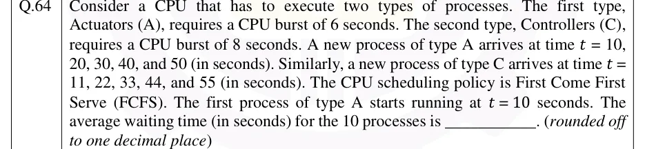 GATE 2026 CS1 question 64