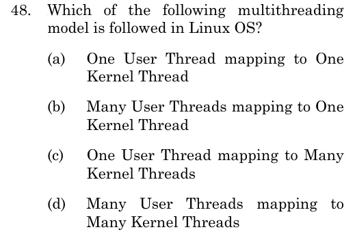 ISRO CS 2023 question 48