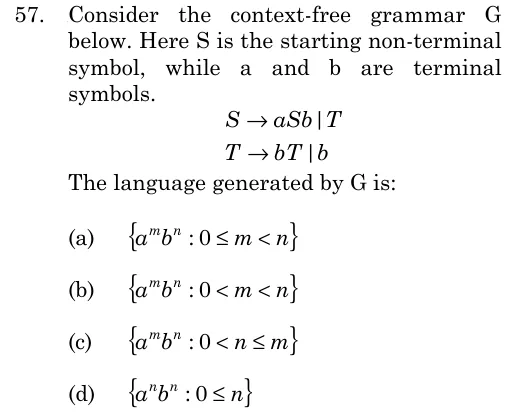 ISRO CS 2023 question 57