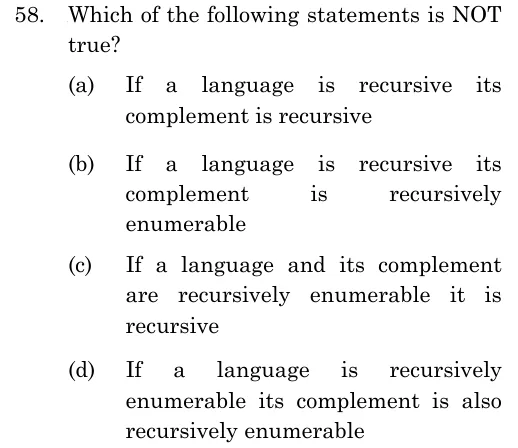 ISRO CS 2023 question 58
