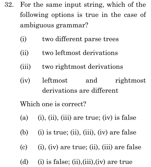 ISRO CS 2025 question 32