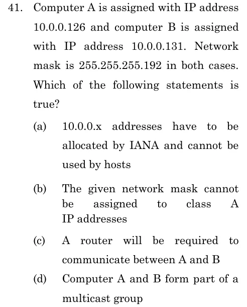 ISRO CS 2025 question 41