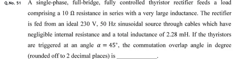 GATE 2020 EE question 51