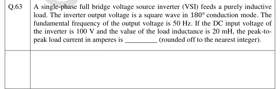 GATE 2024 EE question 63