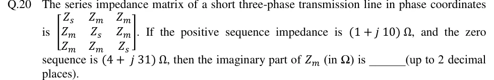 GATE 2018 EE question 20