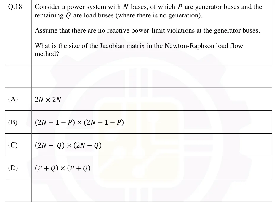 GATE 2026 EE question 18