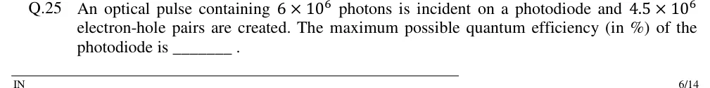 GATE 2018 IN question 25