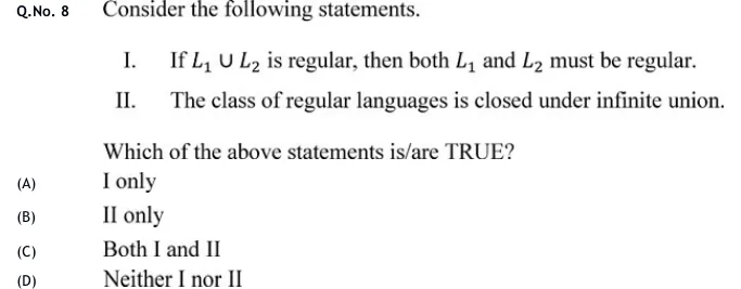 GATE 2020 CS question 8