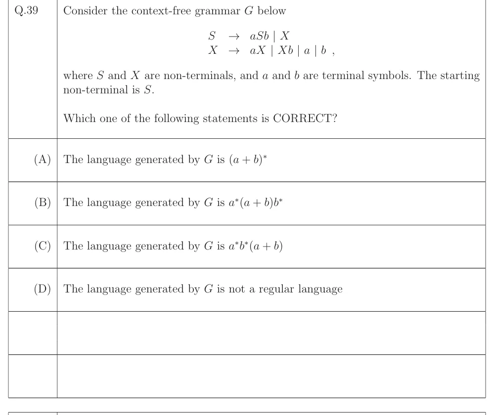 GATE 2023 CS question 39